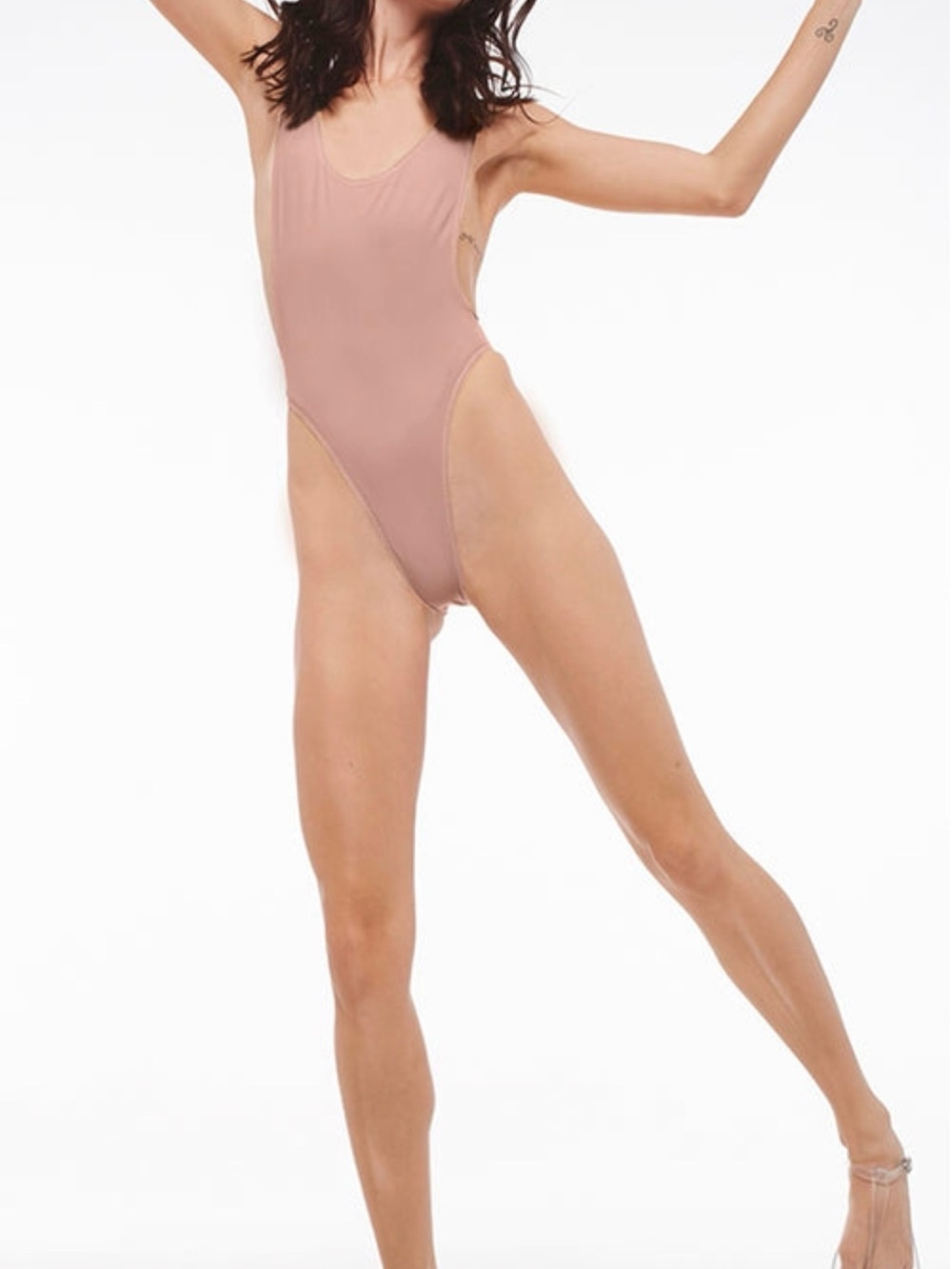 Norma Kamali Marissa One-Piece Swimsuit Rose Size L